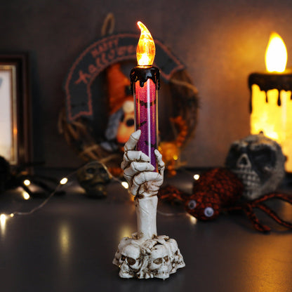 💀🕯️ Skeleton Hand LED Halloween Candle Light